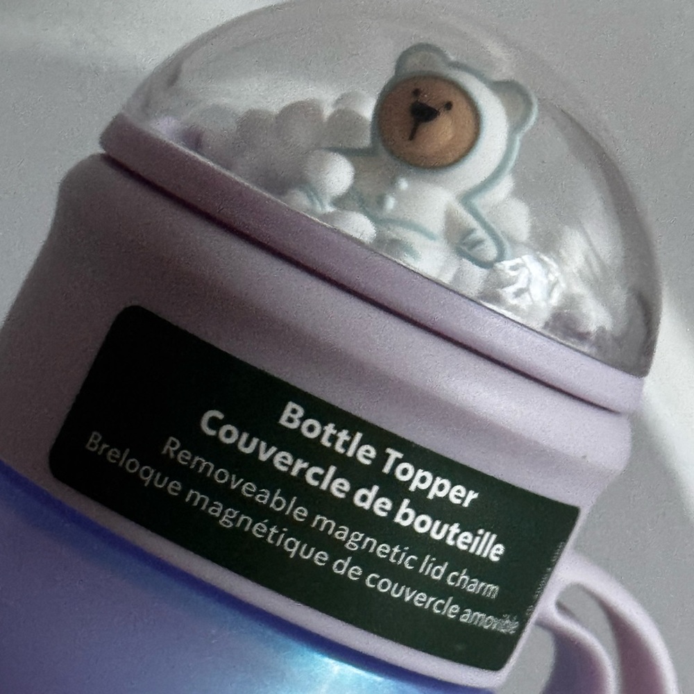 NWT 2025🎄Holiday Starbucks Water Bottle with Snow Bearista Magnetic Lid Charm - Picture 8 of 9